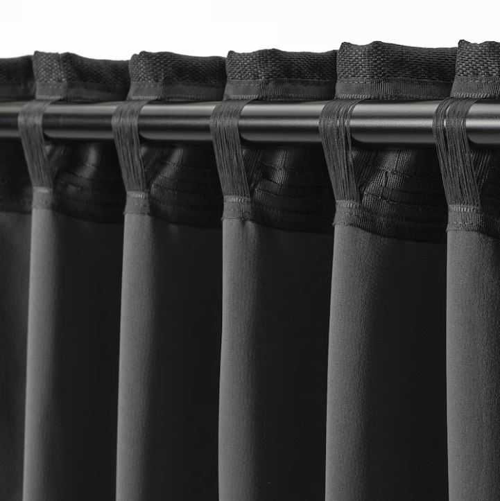 Zasłony IKEA ANNAKAJSA 145x300 szary grube kotary zaciemniające