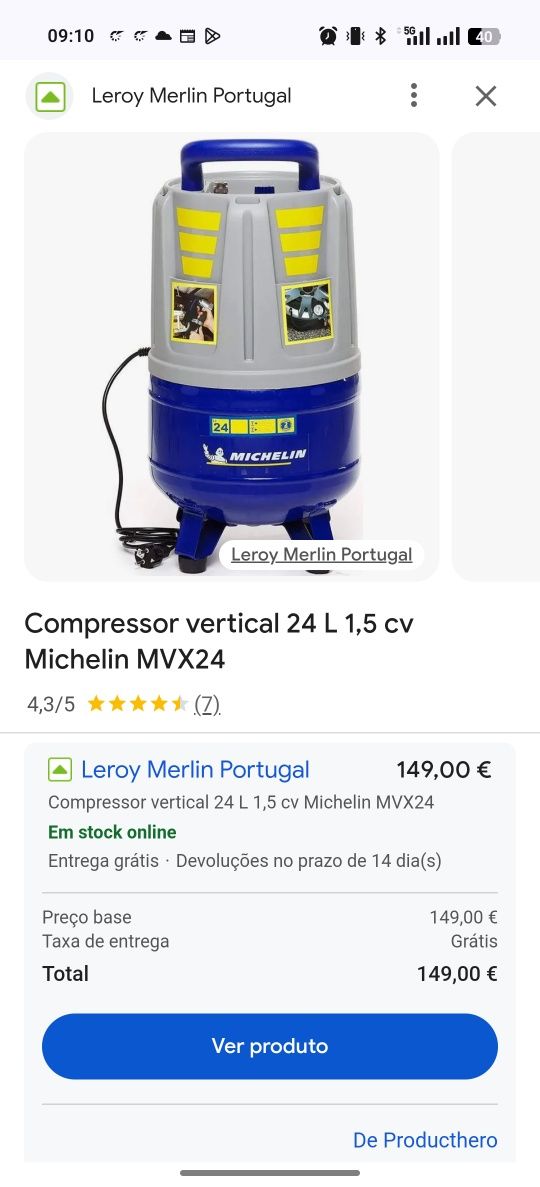 Vendo compressor Michelin