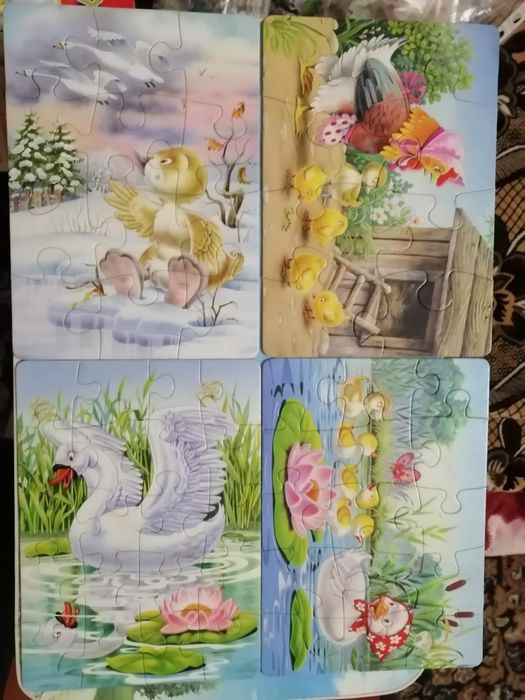 Пазли картонні для дітей.