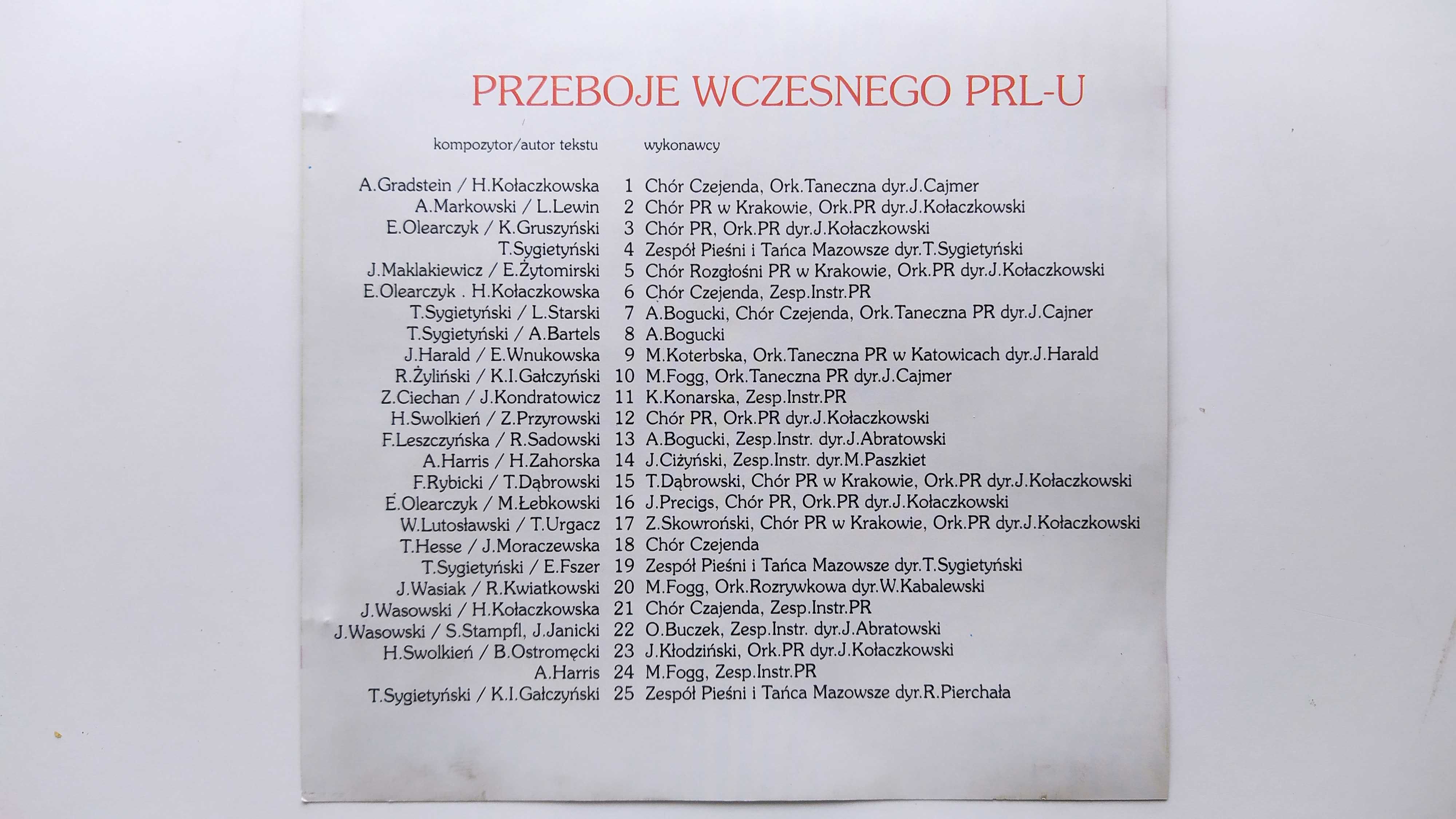 Przeboje Wczesnego PRL - U Perły Chór Chejenda Koterbska Fogg Bogucki