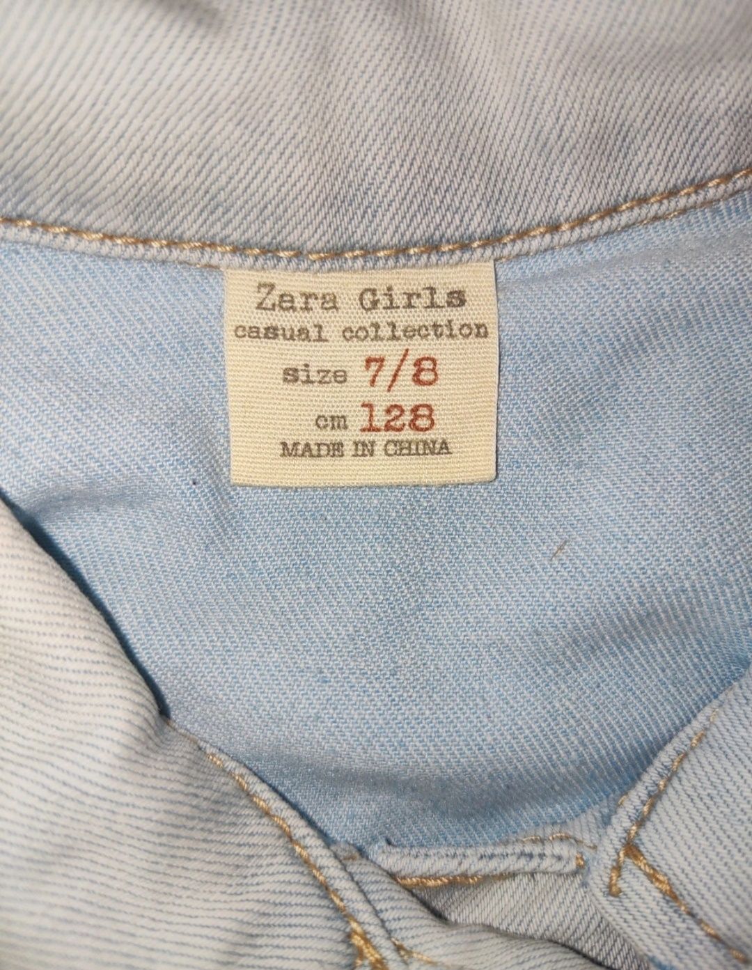 Dla dziewczynki katana kurtka jeansowa wiosenna Zara 128