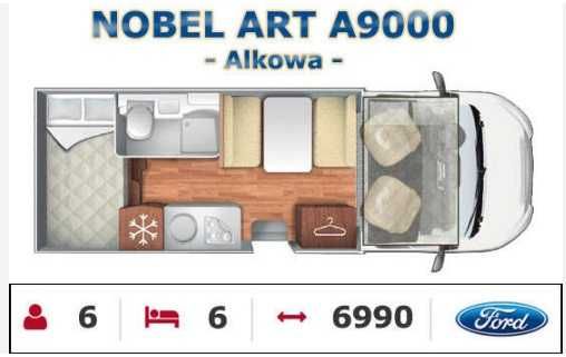 Kamper Ford 6 Osobowy Full Opcja Nobel Art Nobelart A 9000
