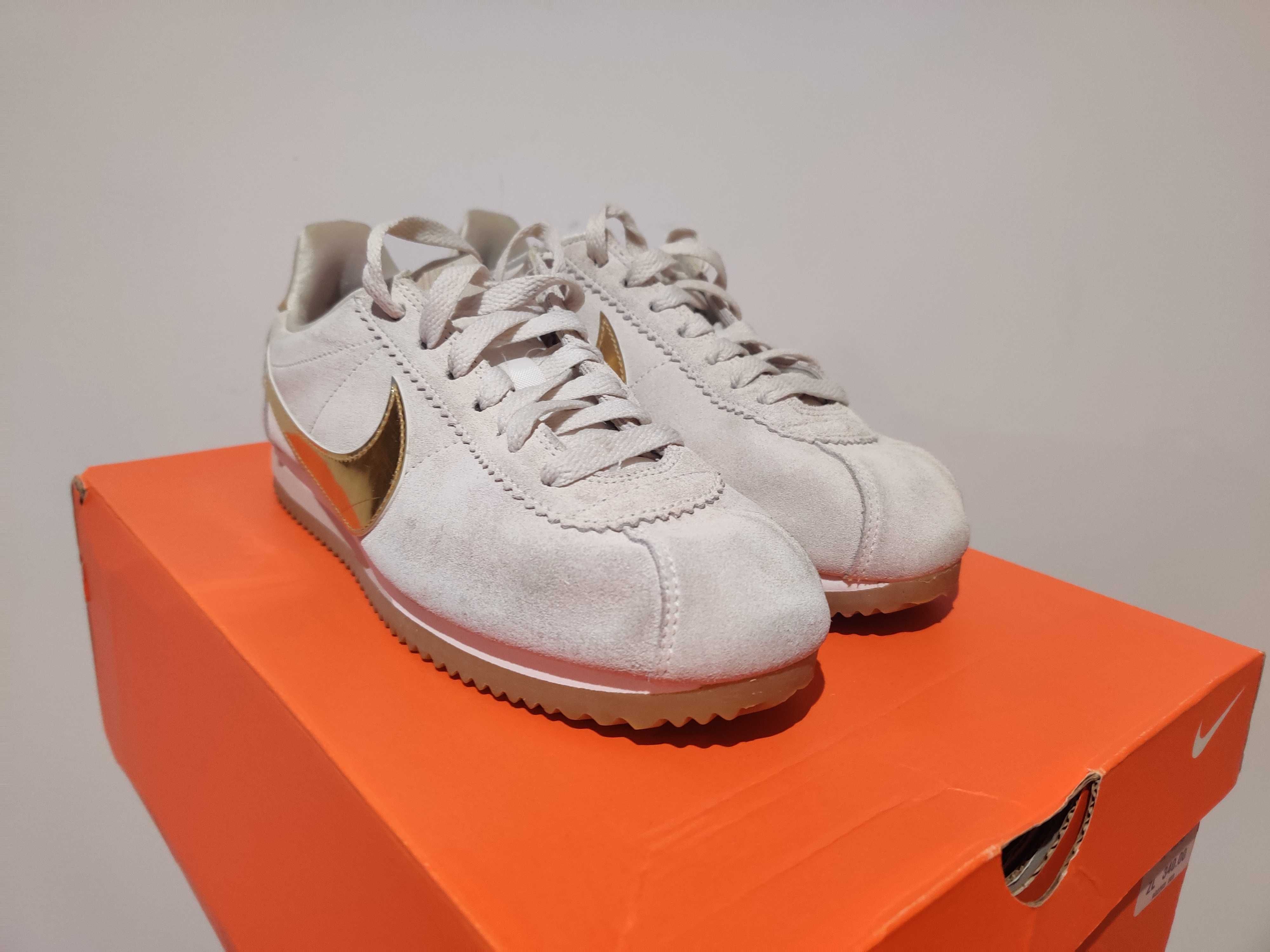 Nike Cortez 38 24cm skóra naturalna gold damskie okazja buty