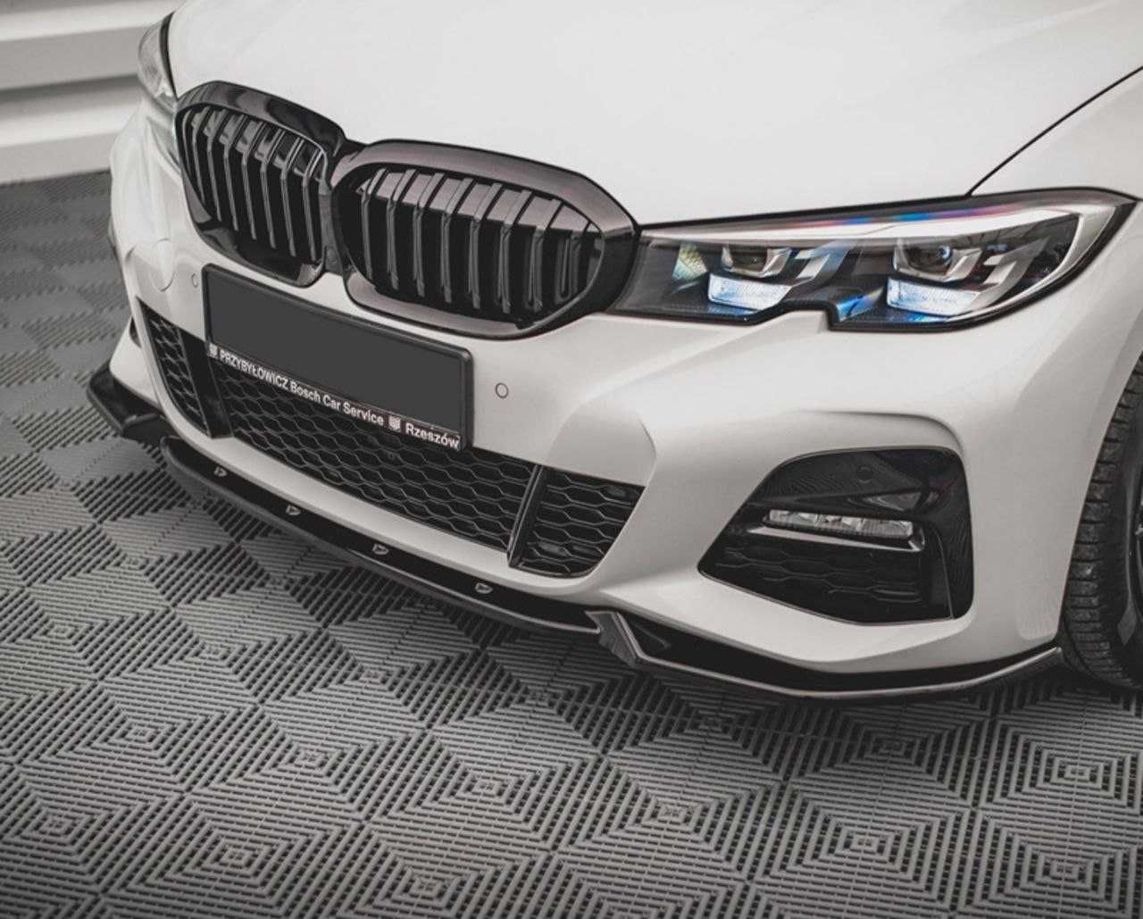 Сплиттер BMW 3 G20 стиль Maxton Design цельный дифузор спойлер cплiтер