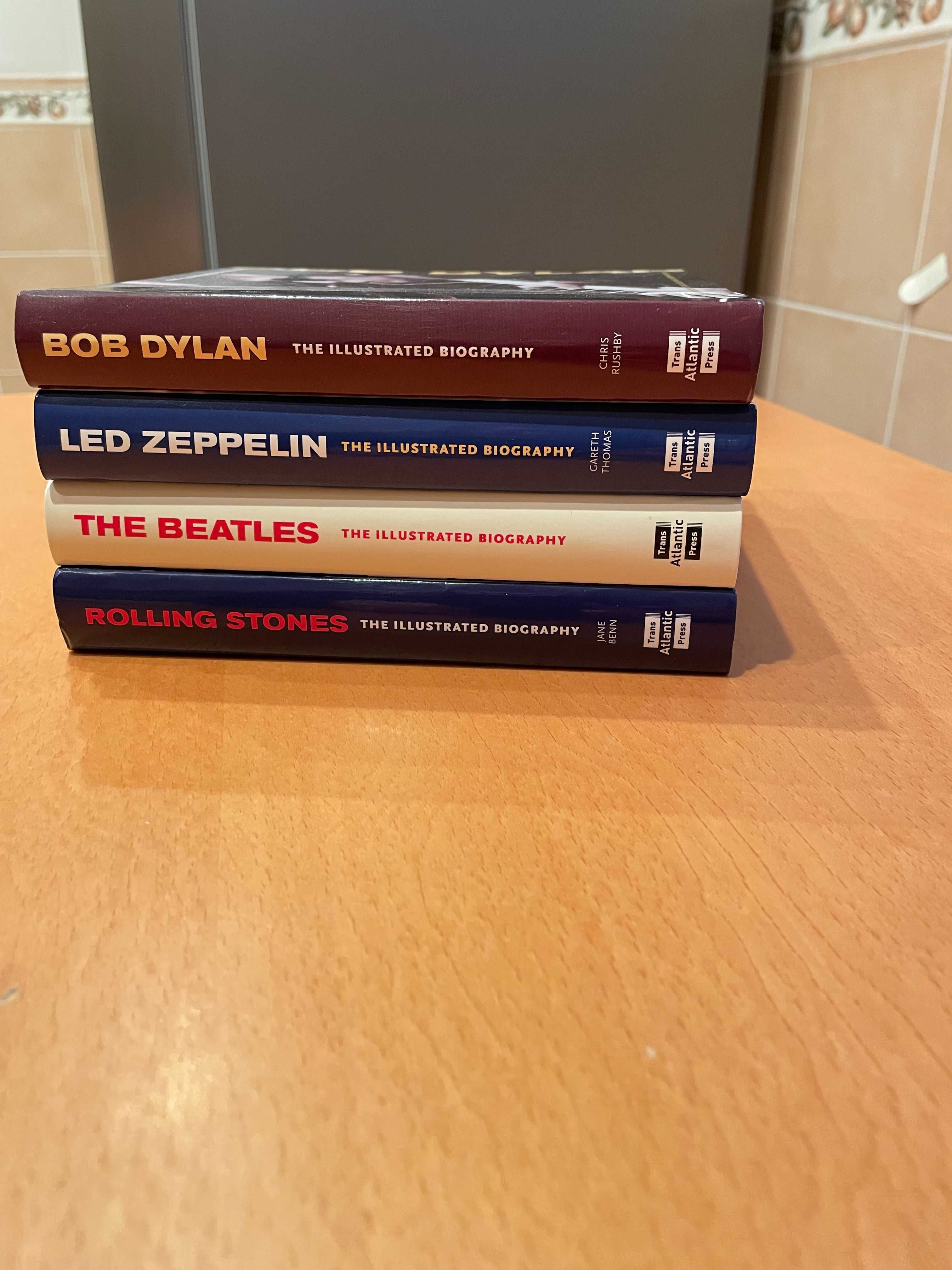 Vida e obra dos Beatles, Led Zeppelin, Rolling Stones e Bob Dylan