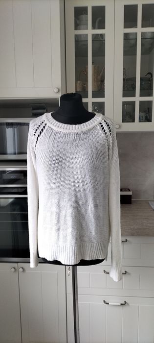 Cubus ażurowy wiosenny letni swetr bluzka XS 34 sweter cienki