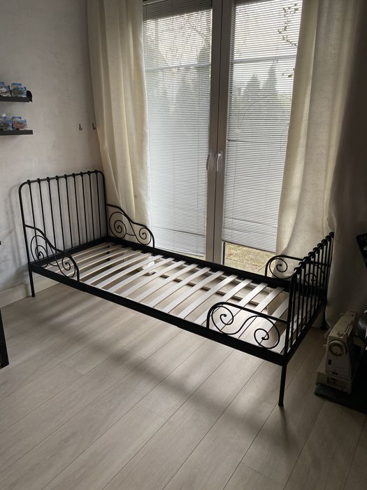 Łóżko metalowe regulowane Ikea Sultan/ Minnen z stelażem