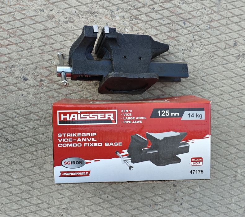 Лещата слюсарні  100 125 150 200 мм Haisser тіски  з наковальн
