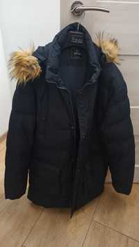 Męska kurtka płaszcz zimowa z kapturem XXL ok. 194 cm