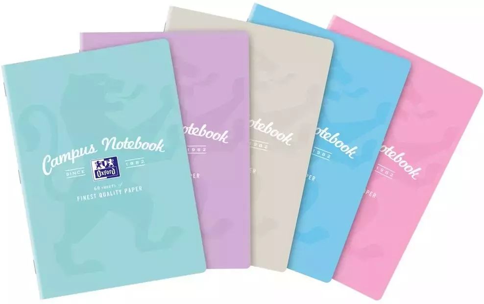Zeszyt A4/60K kratka Campus Pastel (5szt) OXFORD. Oxford