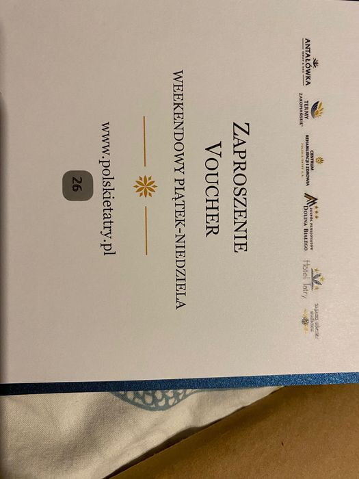 Sprzedam voucher do hotelu Antałówka Termy and Med w Zakopanem.