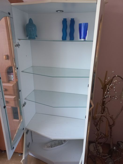 Szafka   z szklanymi półkami