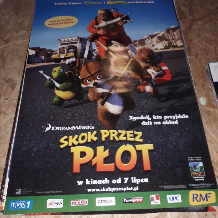 Plakat Filmowy Skok przez Płot , kinowy plakat, UNIKAT