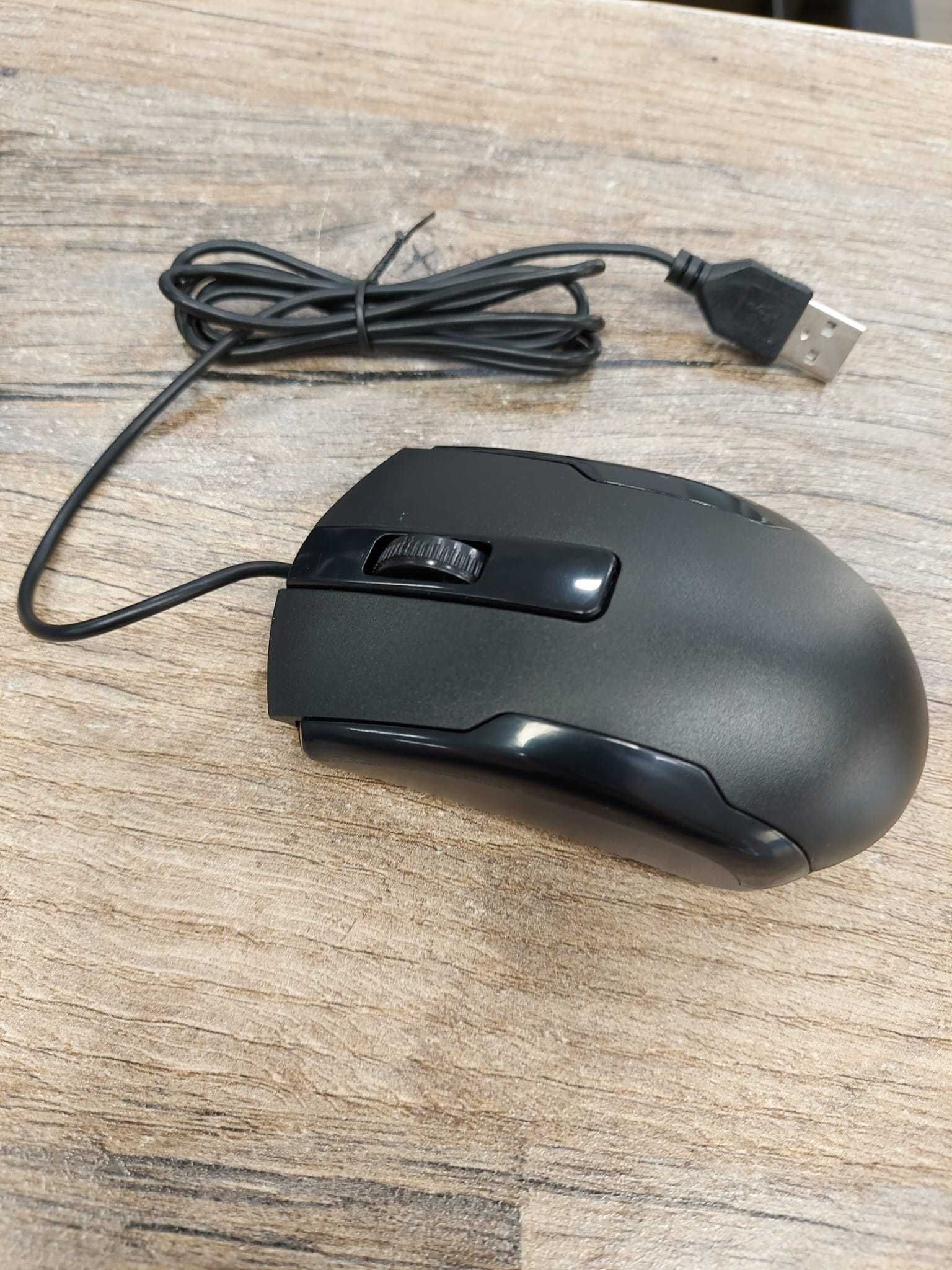 Mysz komputerowa przewodowa optyczna czarna Mouse 5V 100mA gwarancja