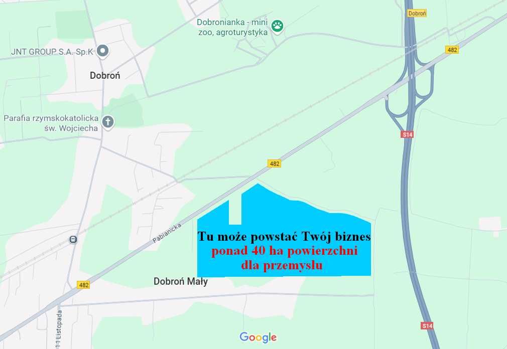 Powierzchnia przemysłowa ok. 45 ha, pod zakład prod, hale magazynowe