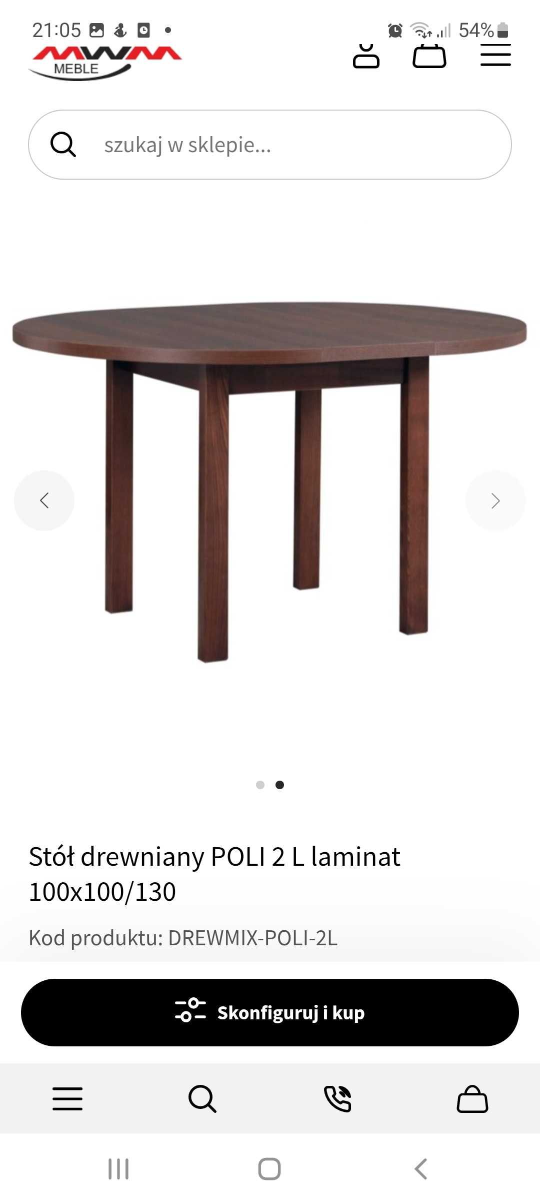 Stół okrągły drewniany rozkładany