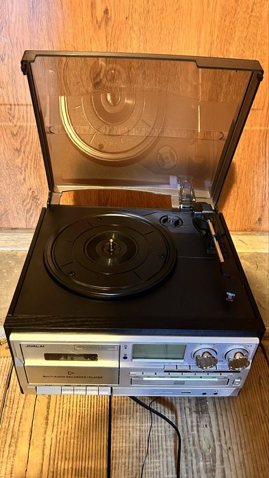 Odtwarzacz Gramofon JORLAI retro kaseta/fm/cd /bluetooth