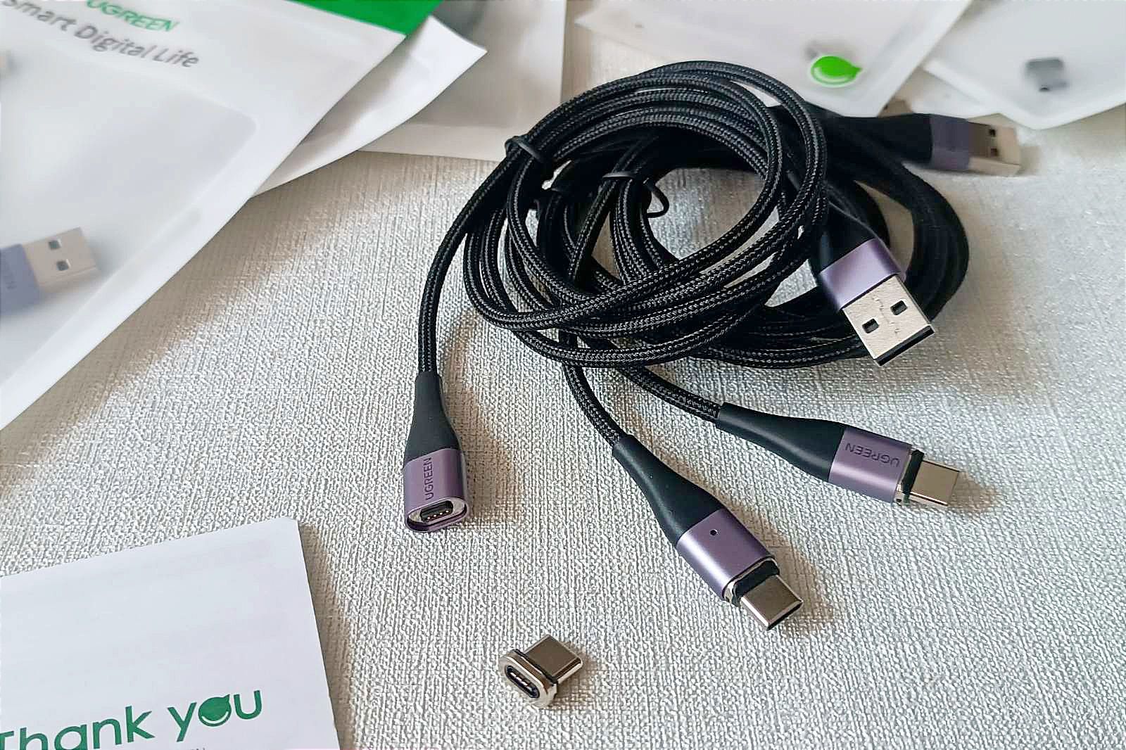 Магнітний кабель з конектором Type C UGREEN Швидке зарядження USB-C