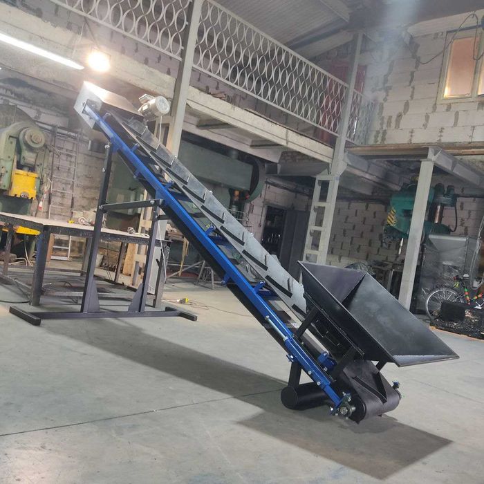 Погрузчик ленточный конвейер. Транспортер стрічковий прямий, похилий