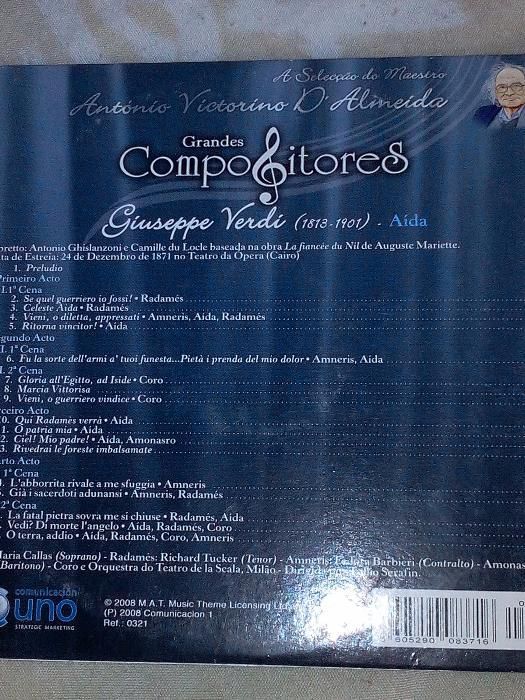 Conj. 2 CDs música clássica Verdi e Beethoven