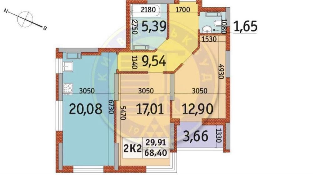 Продам 2к квартиру 68 м2 (ЖК Отрада)