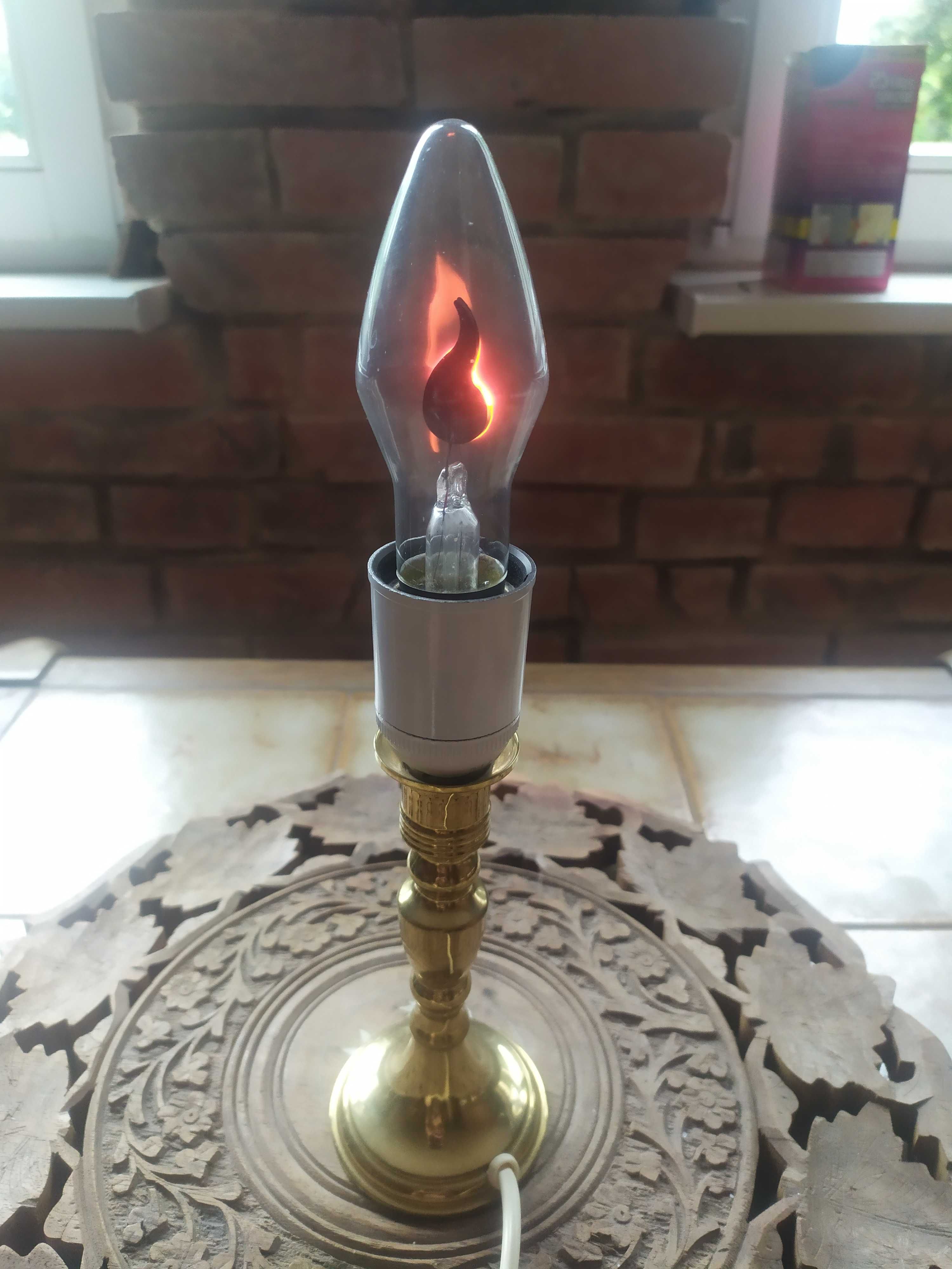 Żarówka świeczka Płomyk Płomień na wietrze 1 Watt 230 V