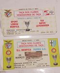 Bilhetes de coleção Sport Lisboa e Benfica