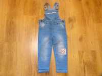 rozm 98 Pepco spodnie jeans ogrodniczki  naszywki