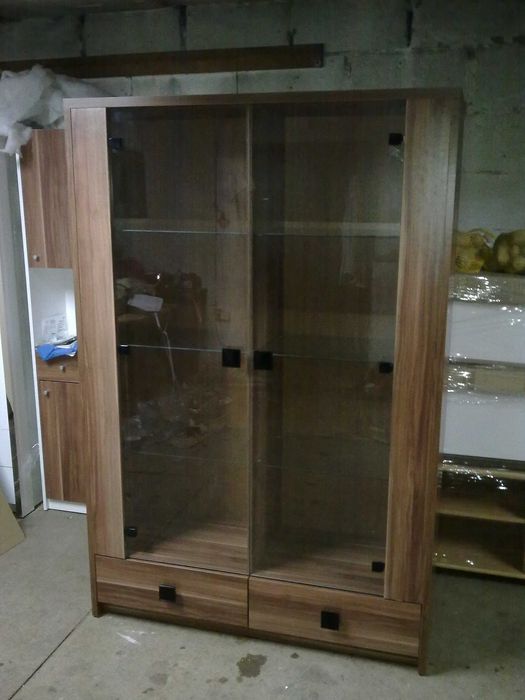 Witryna 2D 120x181x42 (Kolor śliwa)-Nowa