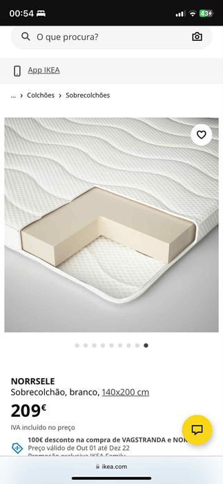 Vende-se sobrecolchão  140 - 200 CM