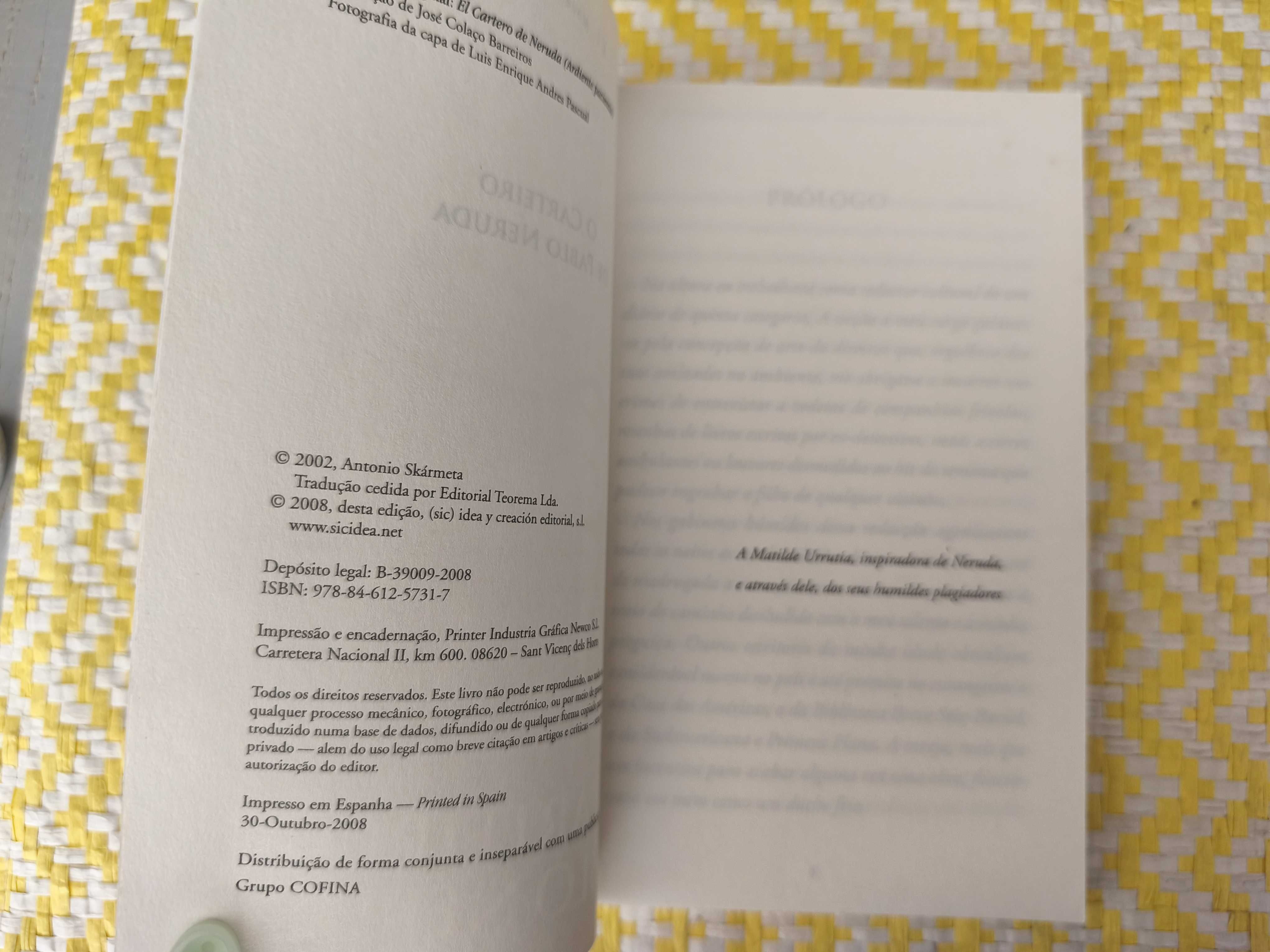 O carteiro de Pablo Neruda – 
Antonio Skarmeta