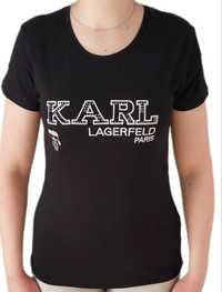 KARL LAGERFELD t-shirt damski czarny r.S,M,L,XL