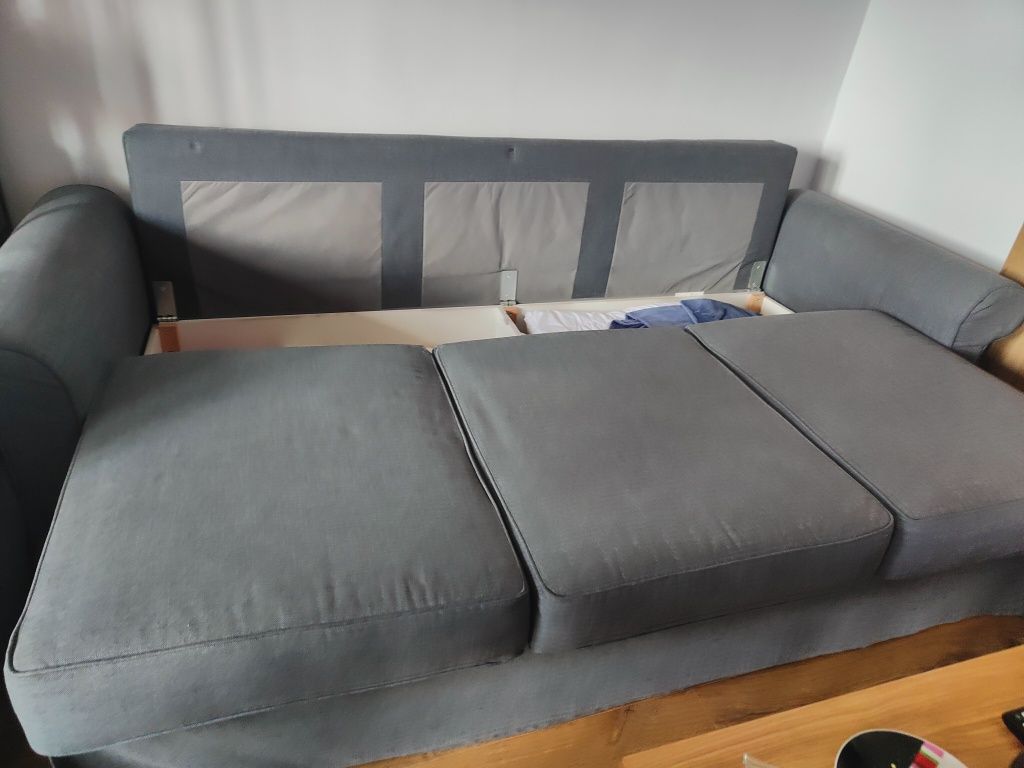 Sofa 3 osobowa  Ikea VRETSTORP rozkładana, funkcja spania, pojemnik na