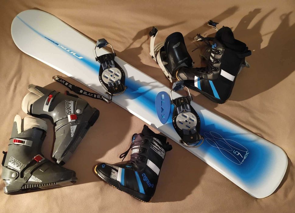 DESKA Snowbordowa Nitro 157 cm biało niebieska Range EX