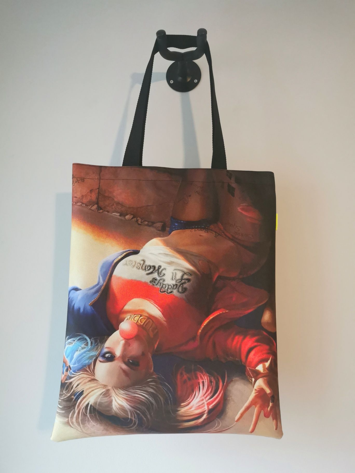 Torba zakupowa Harley Quinn z suwakiem, odblask HandMade