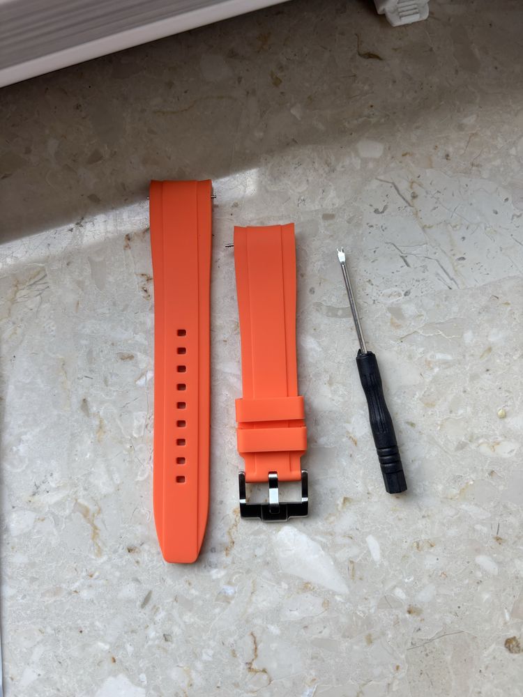 Pasek Do Zegarka 20mm Pomarańczowy  Orange Gumowy Silikonowy
