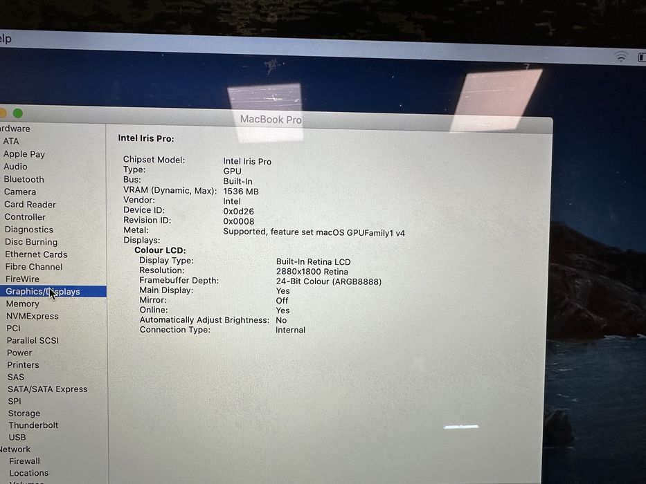 Системна плата MacBook Pro 15” A1398 i7/8/2013-2014