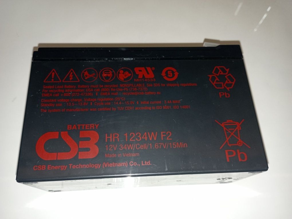 Батарея до ДБЖ, АКБ, Акумулятор CSB 12V 9Ач НОВИЙ