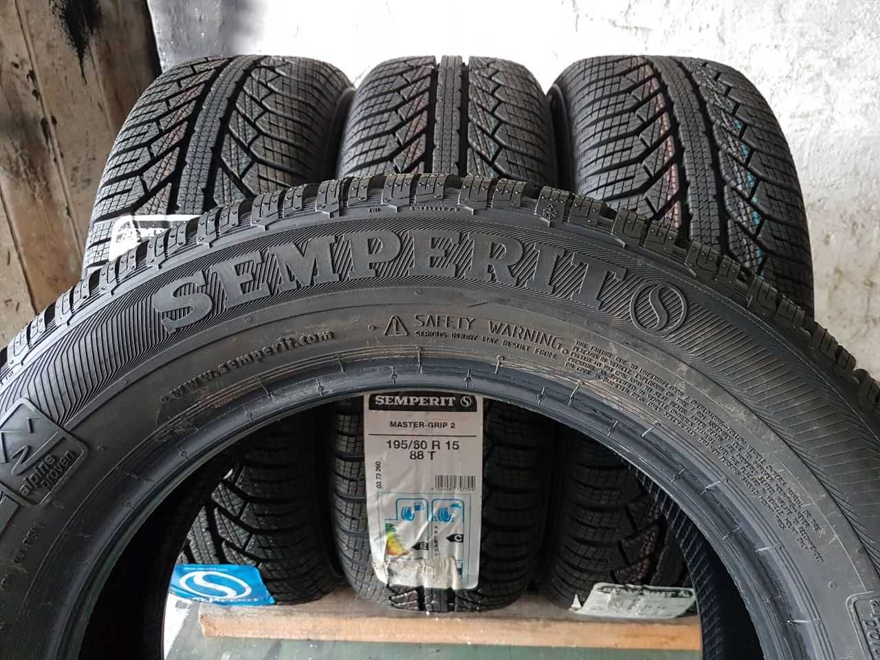 Cztery Nowe Opony zimowe 195/60R15 9mm Semperit Master-Grip 2