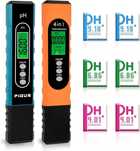 Pious Tester ph basenu 4 w 1 z temperaturą TDS EC dla hydroponiki Test