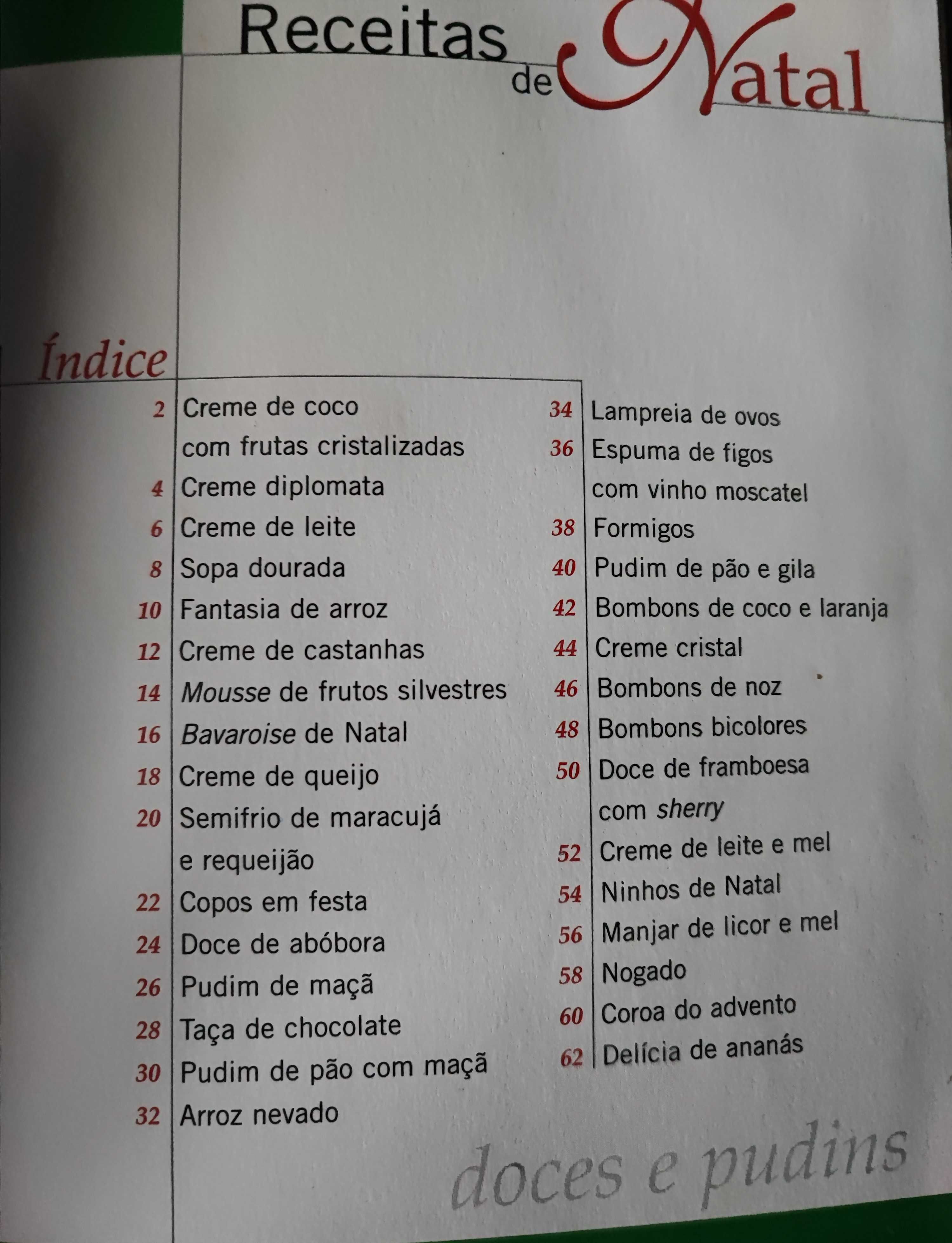 Lote de livros de receitas de Natal