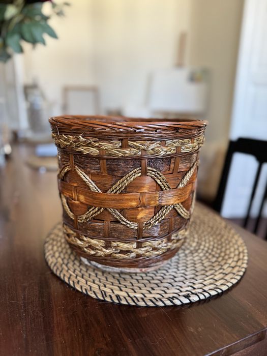 Oslonka doniczki rattanowa duza pleciona