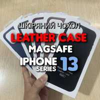 Чехол Leather Case Magsafe на iPhone 13 Pro Max кожаный чохол шкіряний