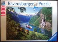 Puzzle Ravensburger 1000 Norwegian Fjord kompletne
