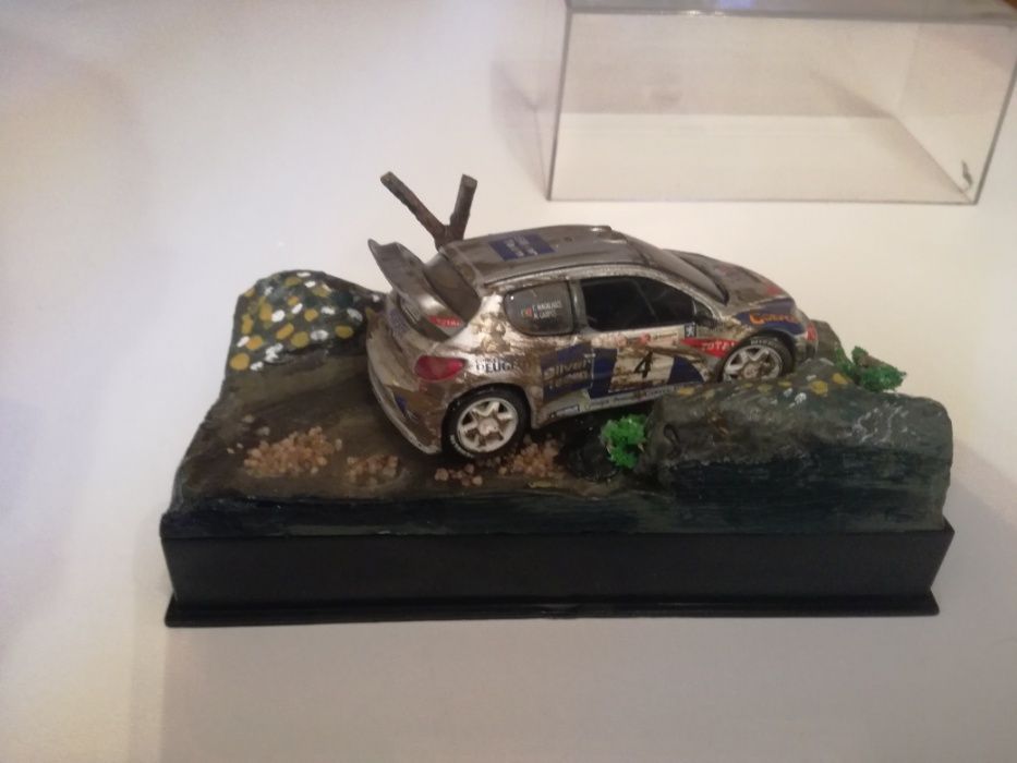 diorama escala 1/43 peugeot 207 wrc