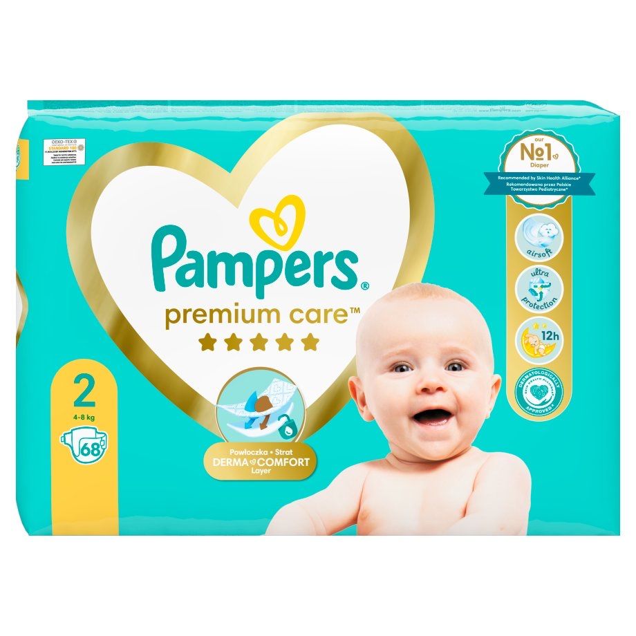 Підгузки Pampers Premium Care 2(68шт)памперси Преміум 4-8кг
