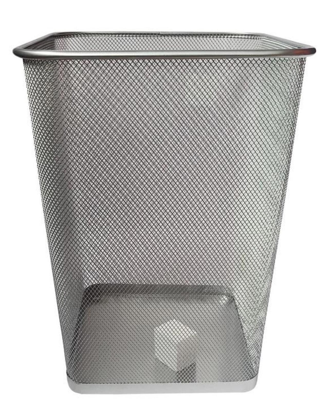 Kosz kwadratowy duży srebrny NET folia,344x332 mm