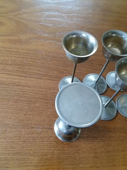 Yudaica - kieliszki kiduszowe - 6 szt - pozłacane