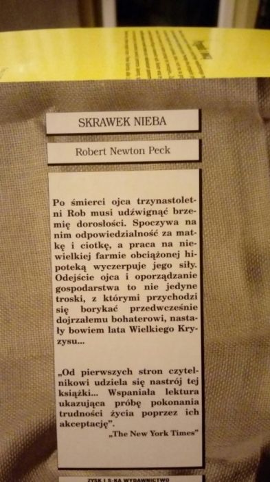 "Skrawek nieba", R.N. Peck