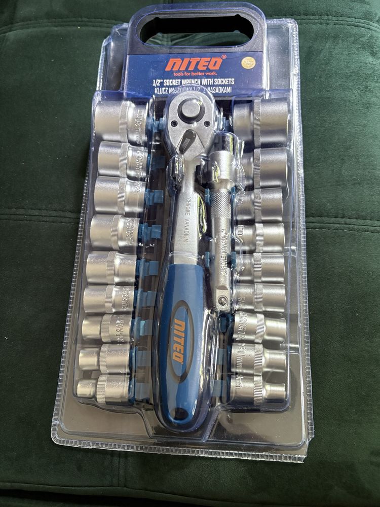 Klucze nasadowe 1/2" , grzechotka,  9-32, NOWE, super PREZENT !